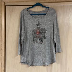Gray Lucky Brand Elephant Shirt